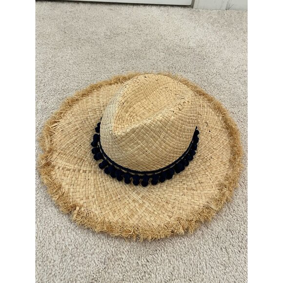 Lisi Lerch Pompom Fedora Fringe Straw Hat main image 5